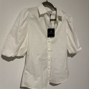 PATTY KIM Classic White Claudia Button Down Shirt